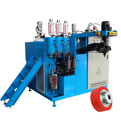 Van het het Wiel5000rpm Polyurethaan van vorkheftruckomni de Gietende Machine